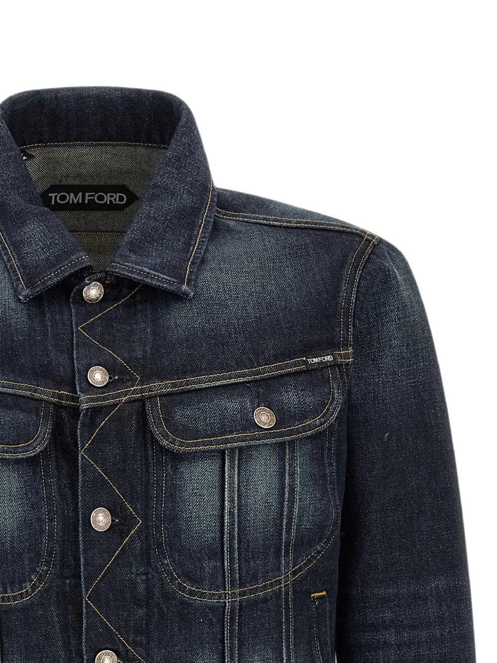 TOM FORD Selvedge Icon denim jack Blauw