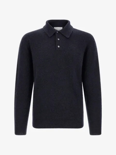 Roberto Collina brushed long-sleeved polo shirt