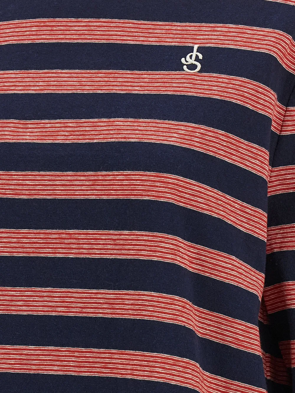Jil Sander T-shirt met geborduurd logo Blauw