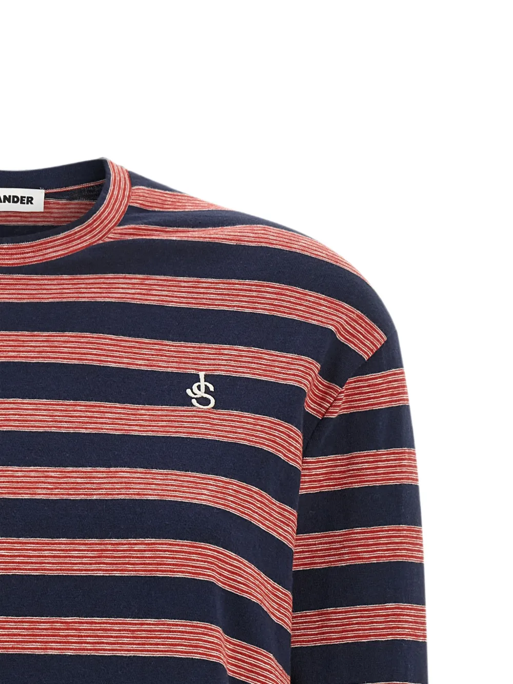 Jil Sander T-shirt met geborduurd logo Blauw