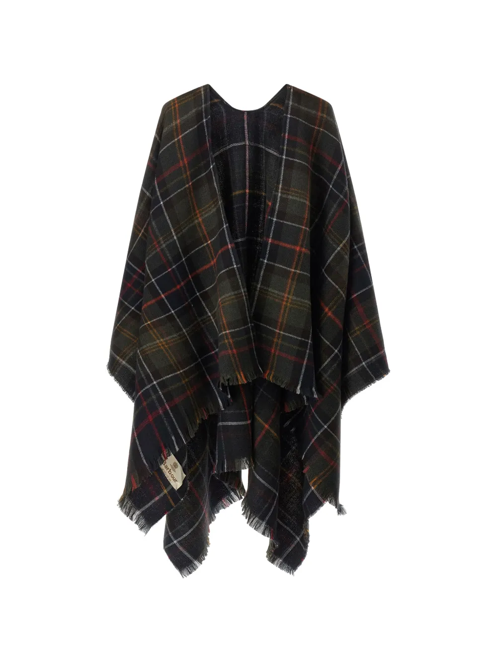 Barbour Montieth Serape tartan-print cape - Grün