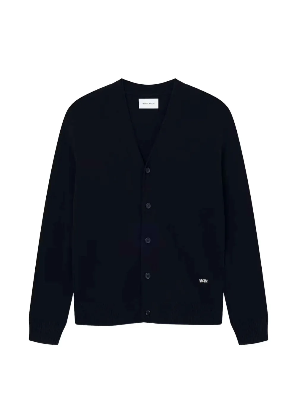 Wood Wood WWlogo cardigan - Bleu Wood Wood WWlogo cardigan - Bleu