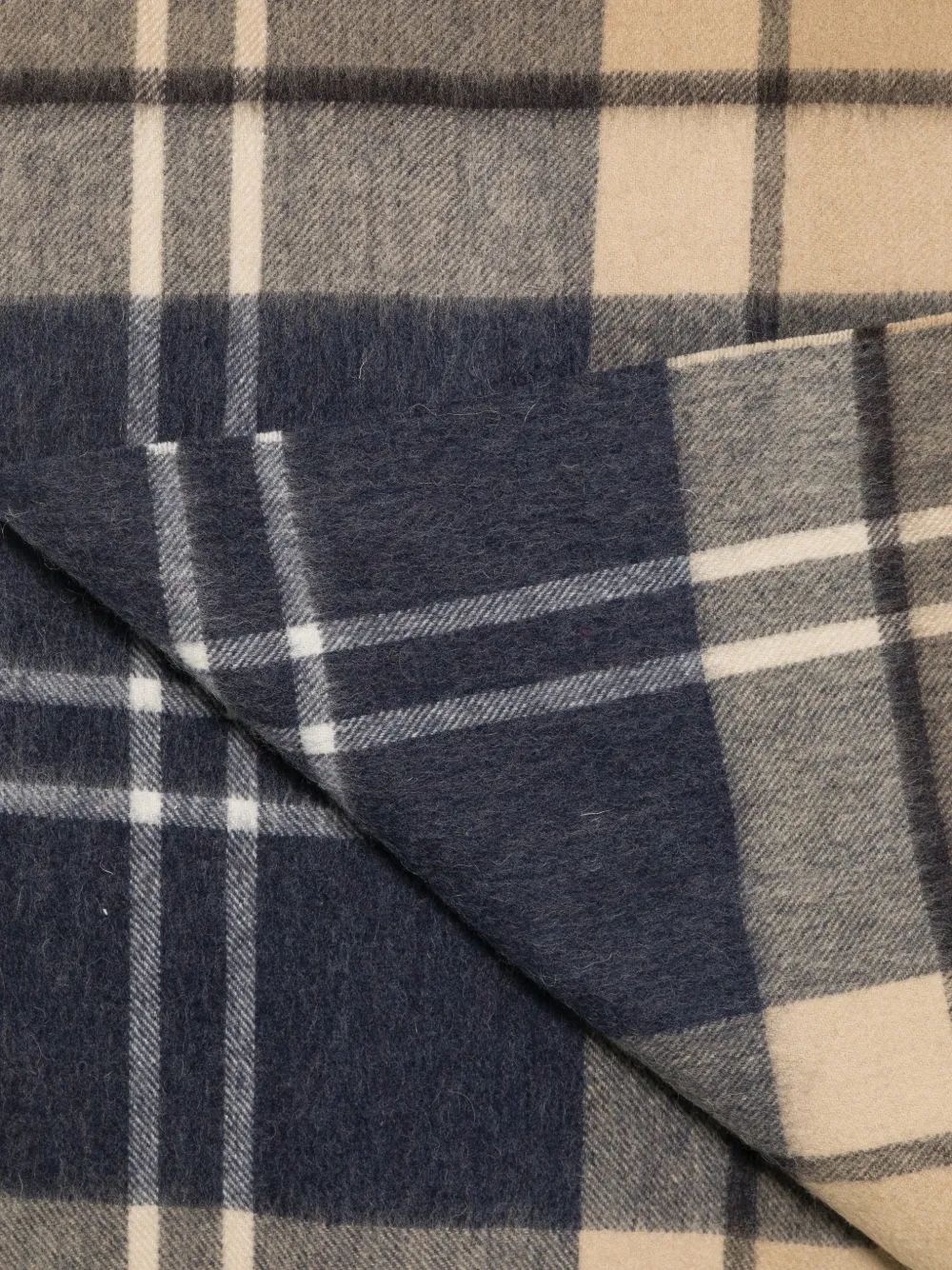 Barbour Carrbridge Tartan geruite sjaal met franje Beige