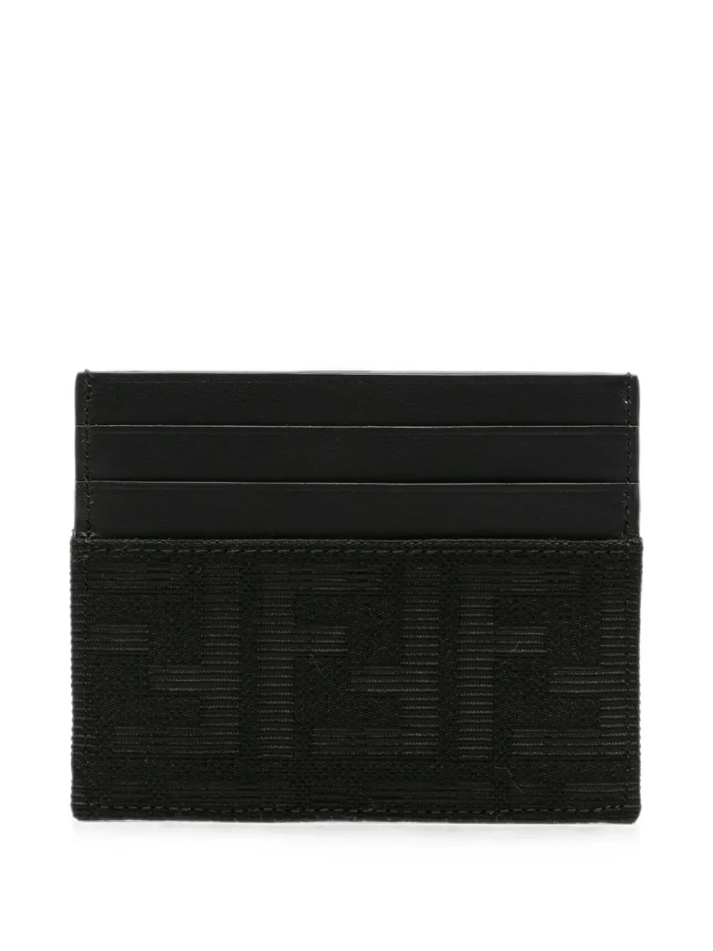 FENDI FF logo-pattern cardholder Zwart