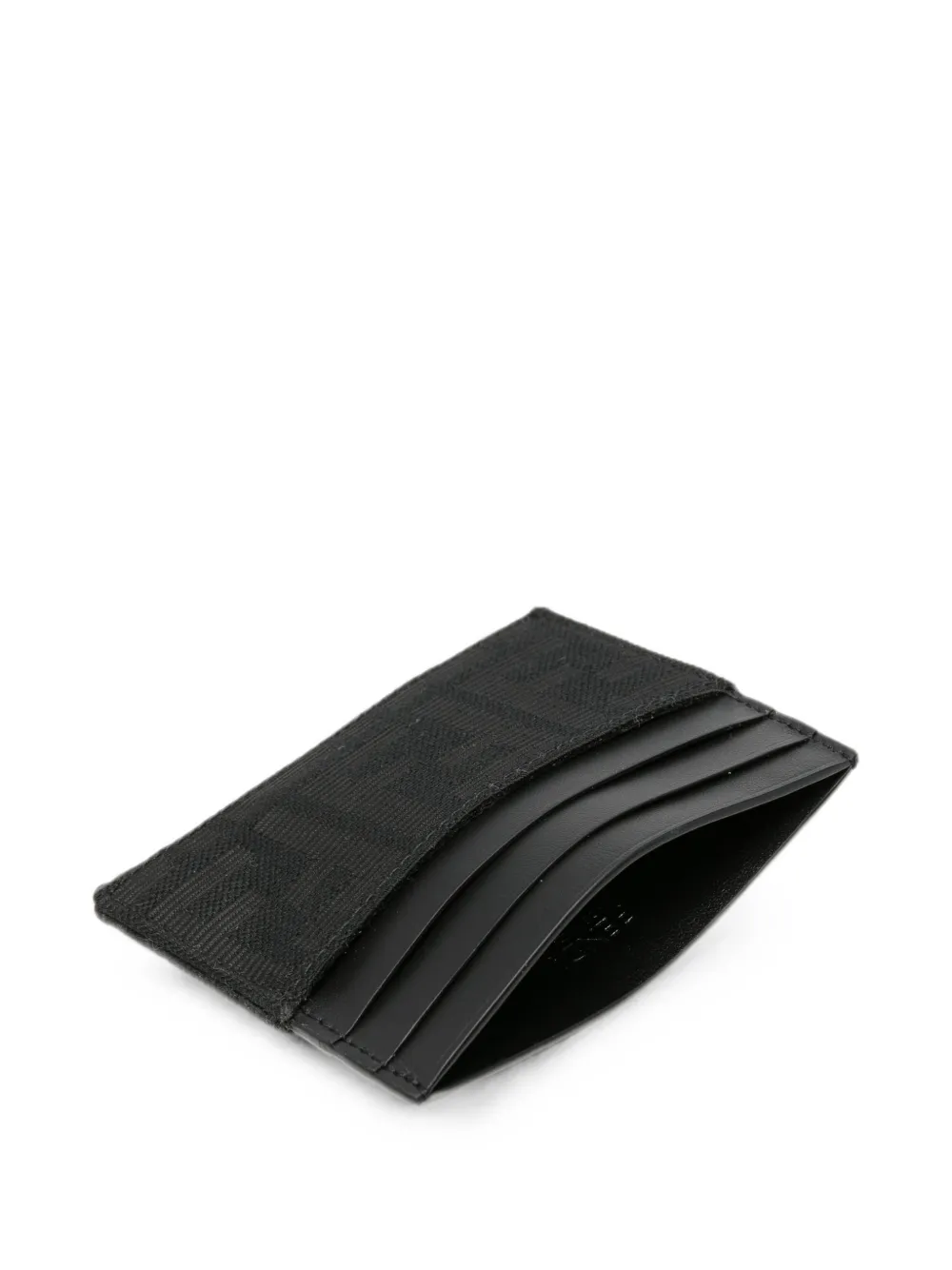 FENDI FF logo-pattern cardholder Zwart