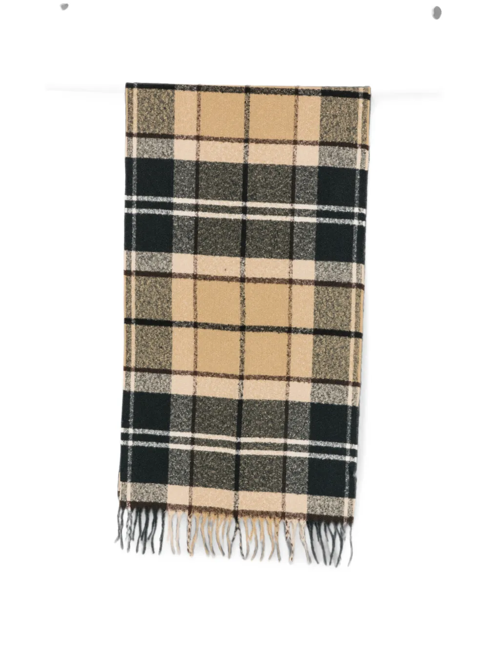Barbour Deanna Tartan fringed scarf - Nude
