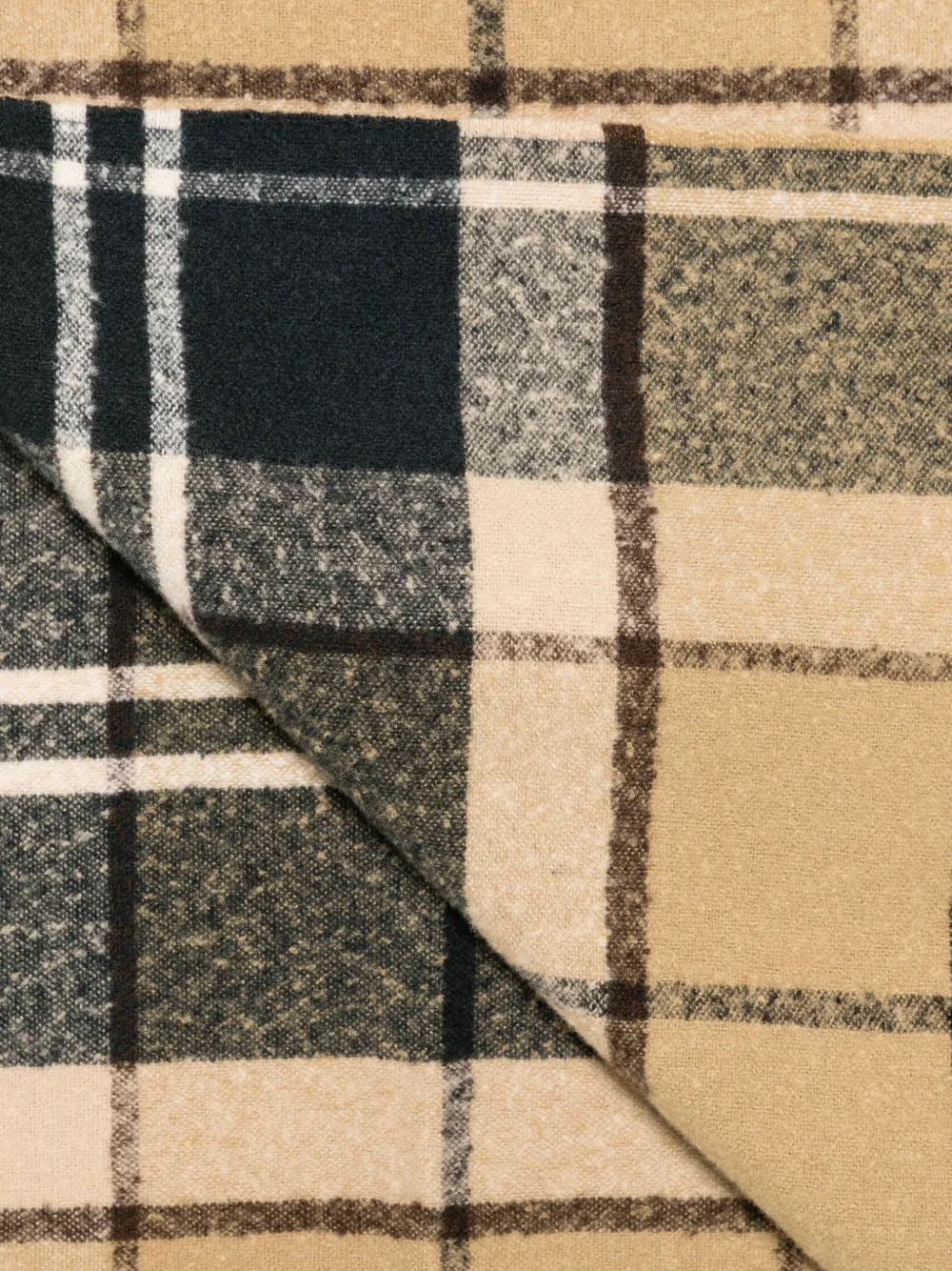 Barbour Deanna sjaal met tartan-ruit en franje Beige