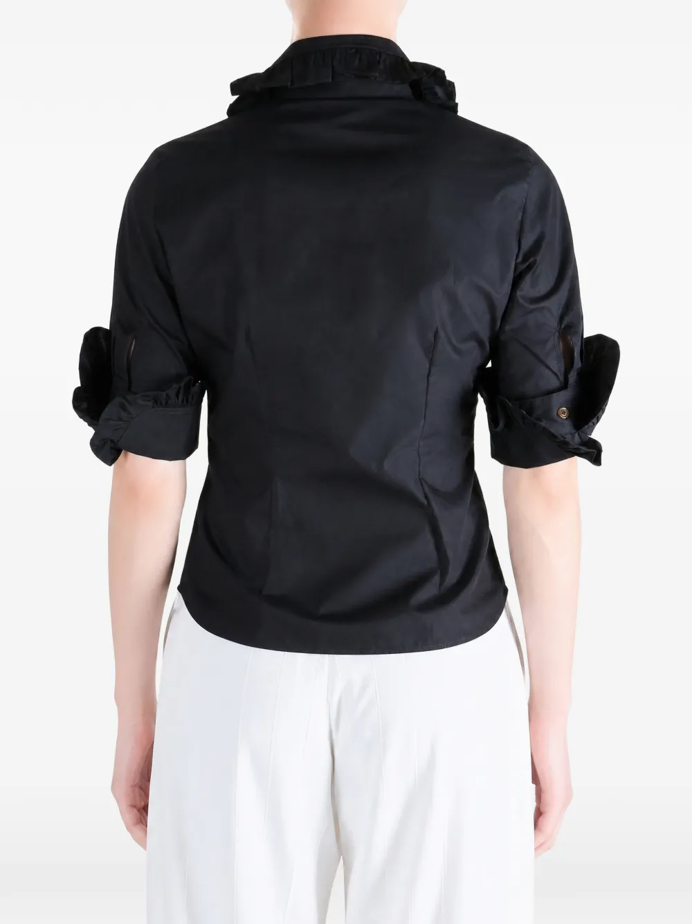 Vivienne Westwood Toulouse ruffle-trim cut-out shirt Zwart