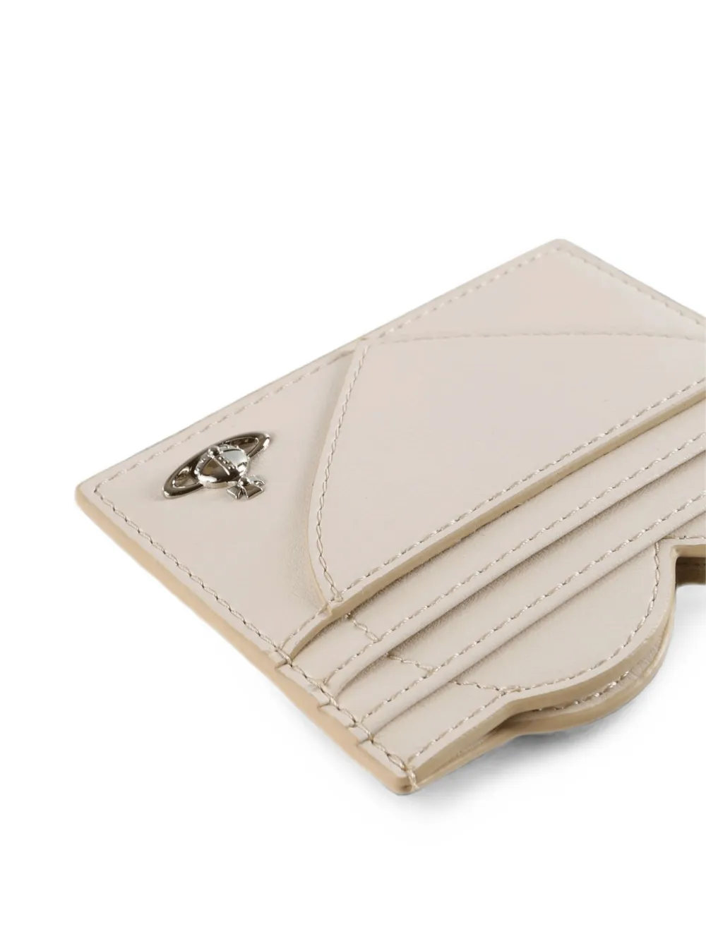 Vivienne Westwood Hartvormige pasjeshouder met Orb-plakkaat Beige