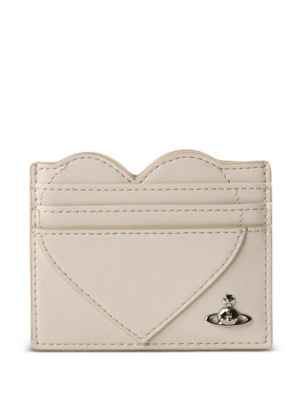 Vivienne Westwood heart-shaped Orb-plaque cardholder - Toni neutri