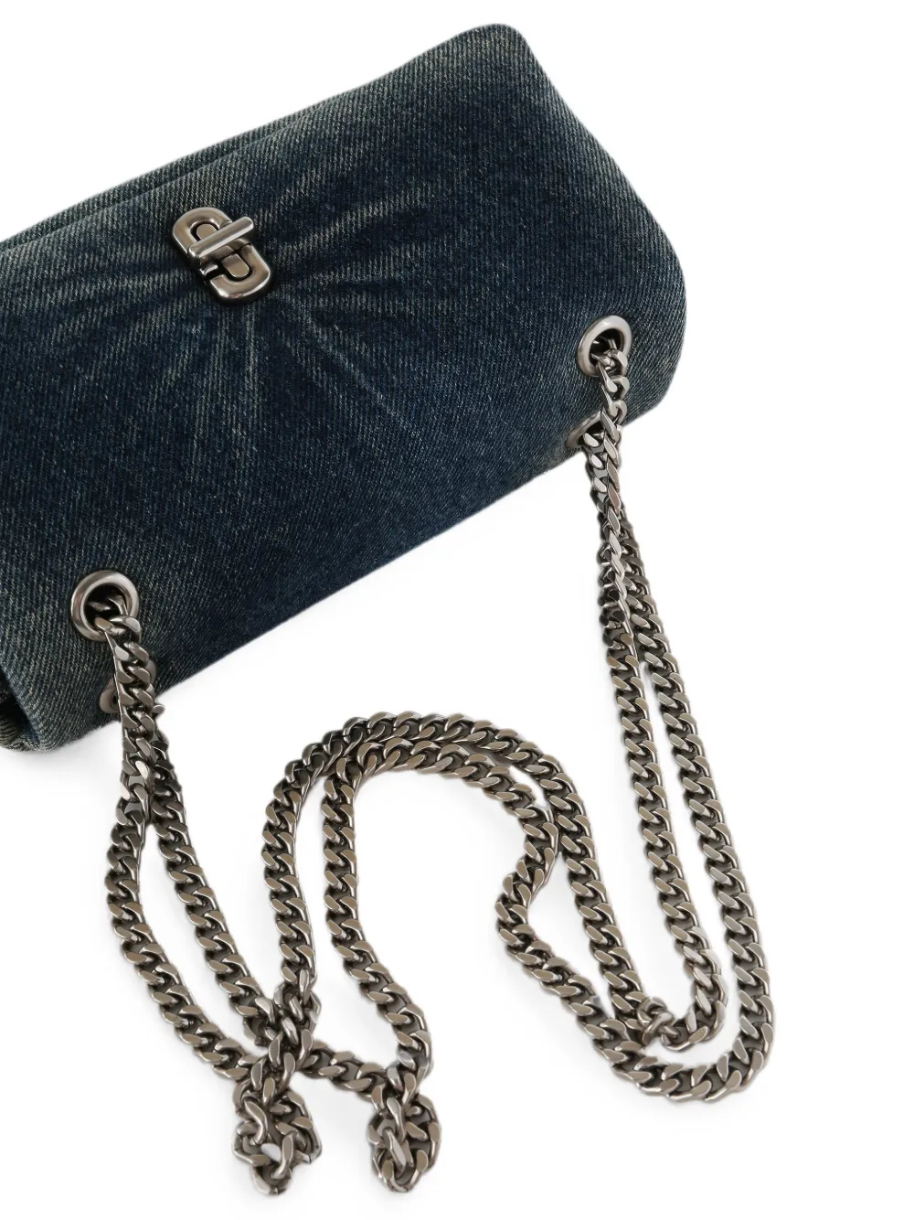 Marc Jacobs Denim schoudertas met ketting Blauw