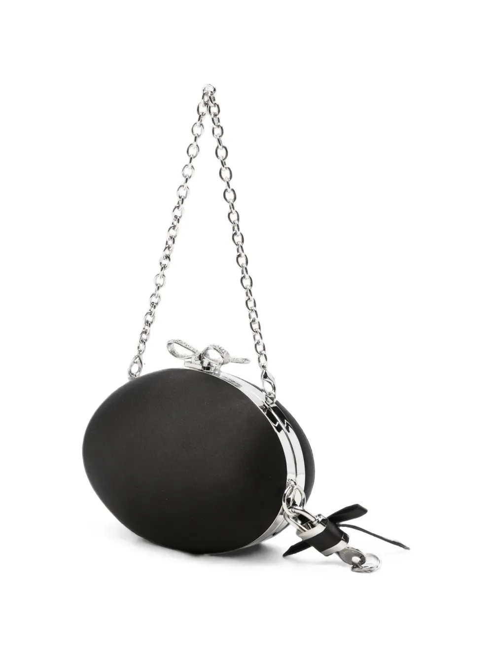 Self-Portrait Clutch met kettingband en striksluiting Zwart