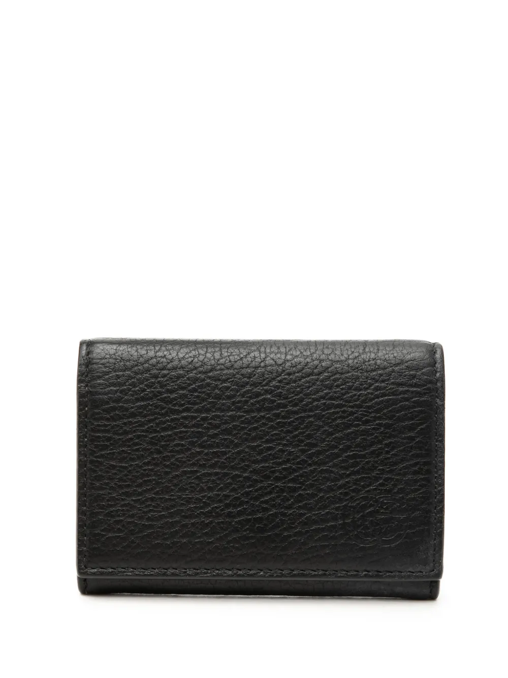 Pre-owned Gucci 2016-2026 Gg Marmont Calfskin Case Card Holder In Black