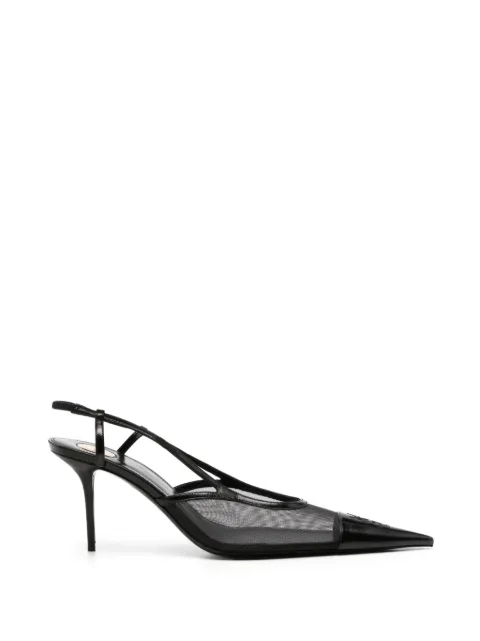 Saint Laurent Renée slingback pumps in mesh