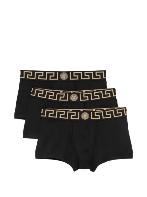 Versace set de tres bóxeres Greca Medusa