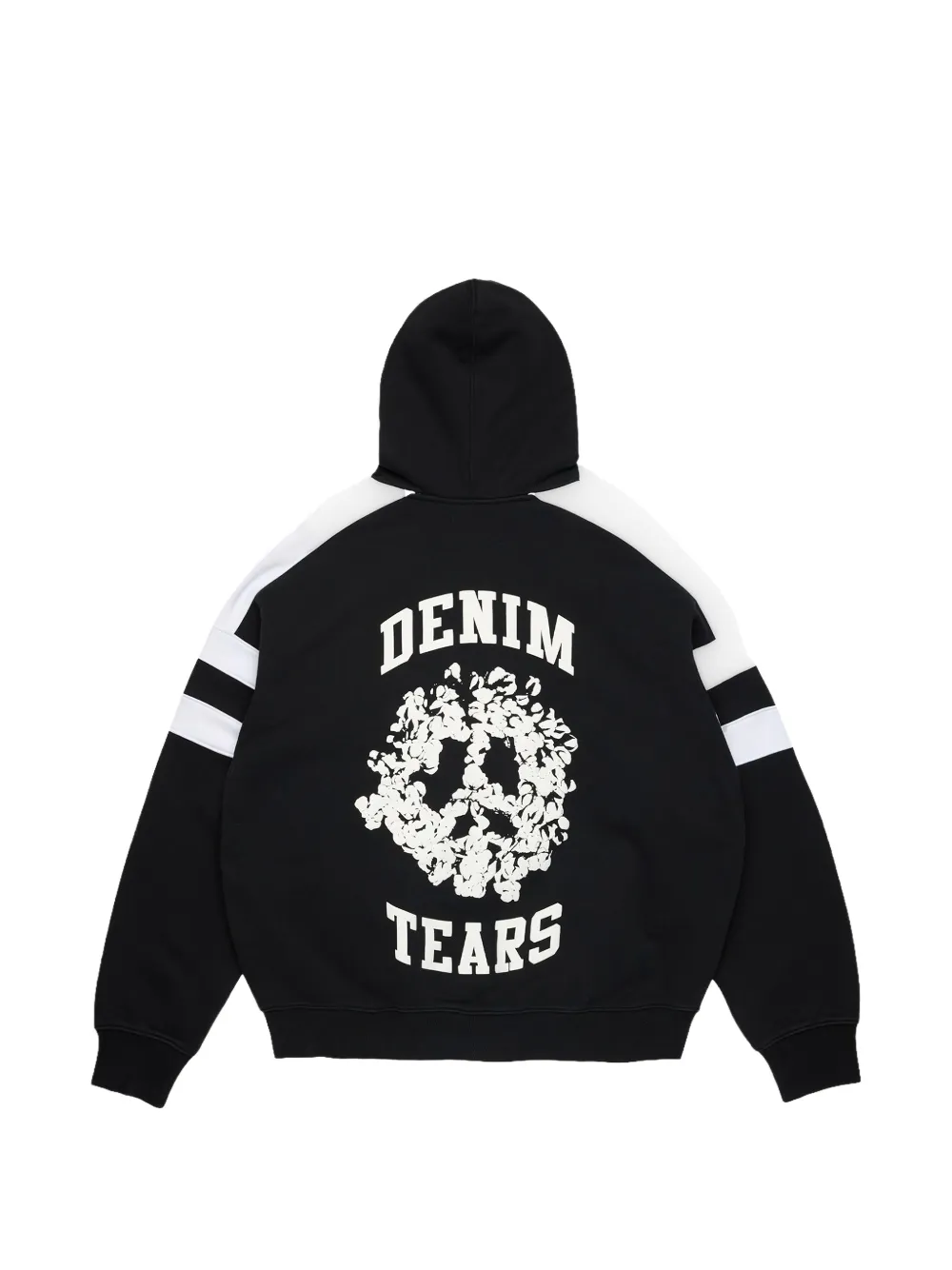 Denim Tears Denim U hoodie met vlakken en rits Zwart
