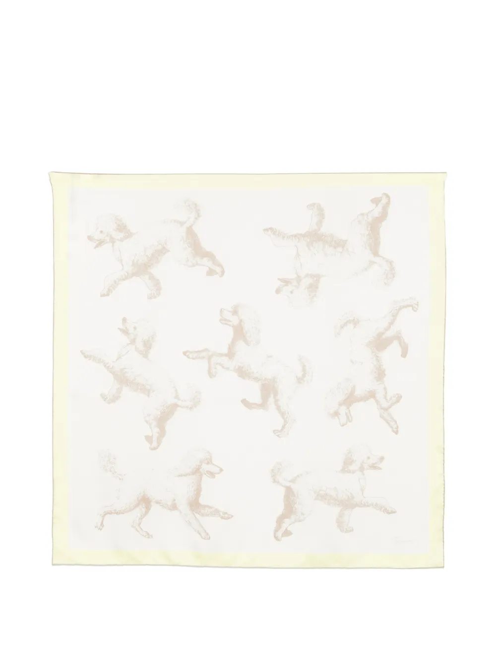 Jacquemus Le Grand Foulard Caniche silk scarf - Toni neutri