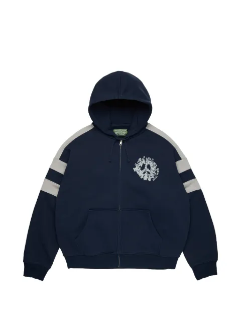 Denim Tears Denim U paneled zip-up hoodie