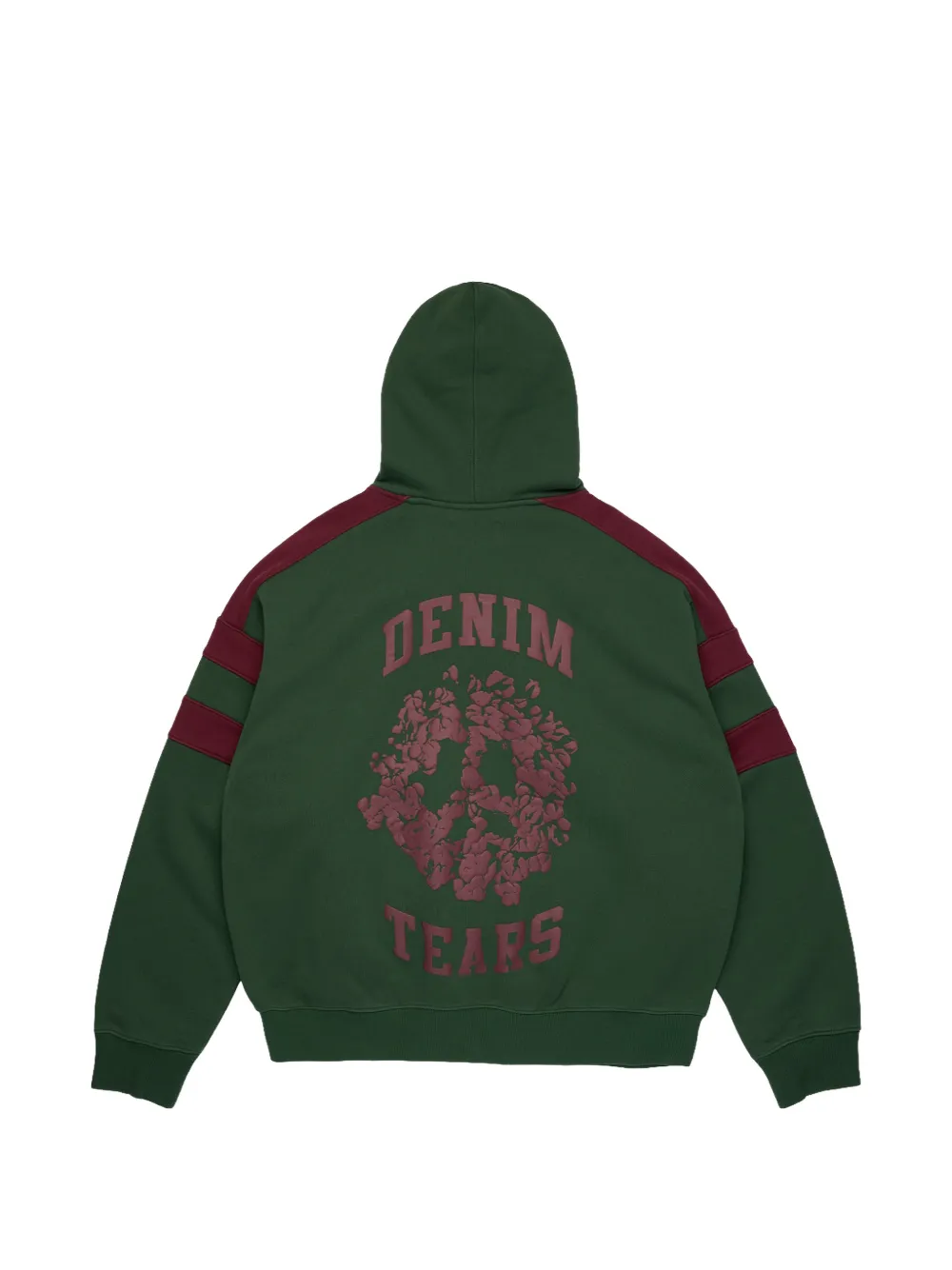Denim Tears Denim U hoodie met vlakken en rits Groen