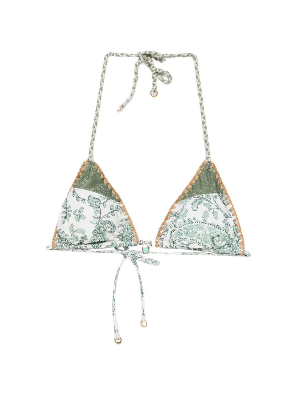 BANANA MOON Top bikini Bosco con stampa paisley - Verde