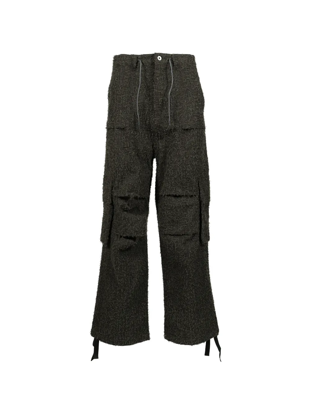 FILTH distressed drawstring cargo pants | Grey | Image 1
