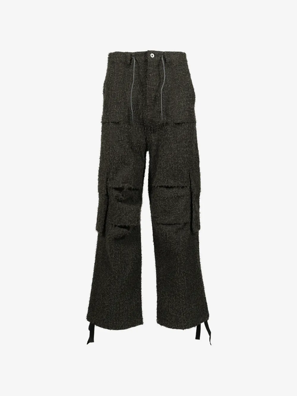 FILTH distressed drawstring cargo pants | Grey | Image 1
