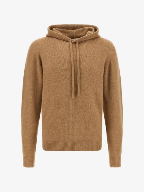 Roberto Collina drawstring-hood ribbed-trim sweater