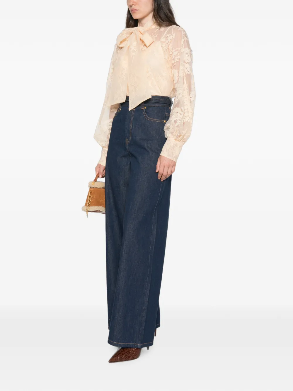 ZIMMERMANN Ruimvallende flared jeans Blauw
