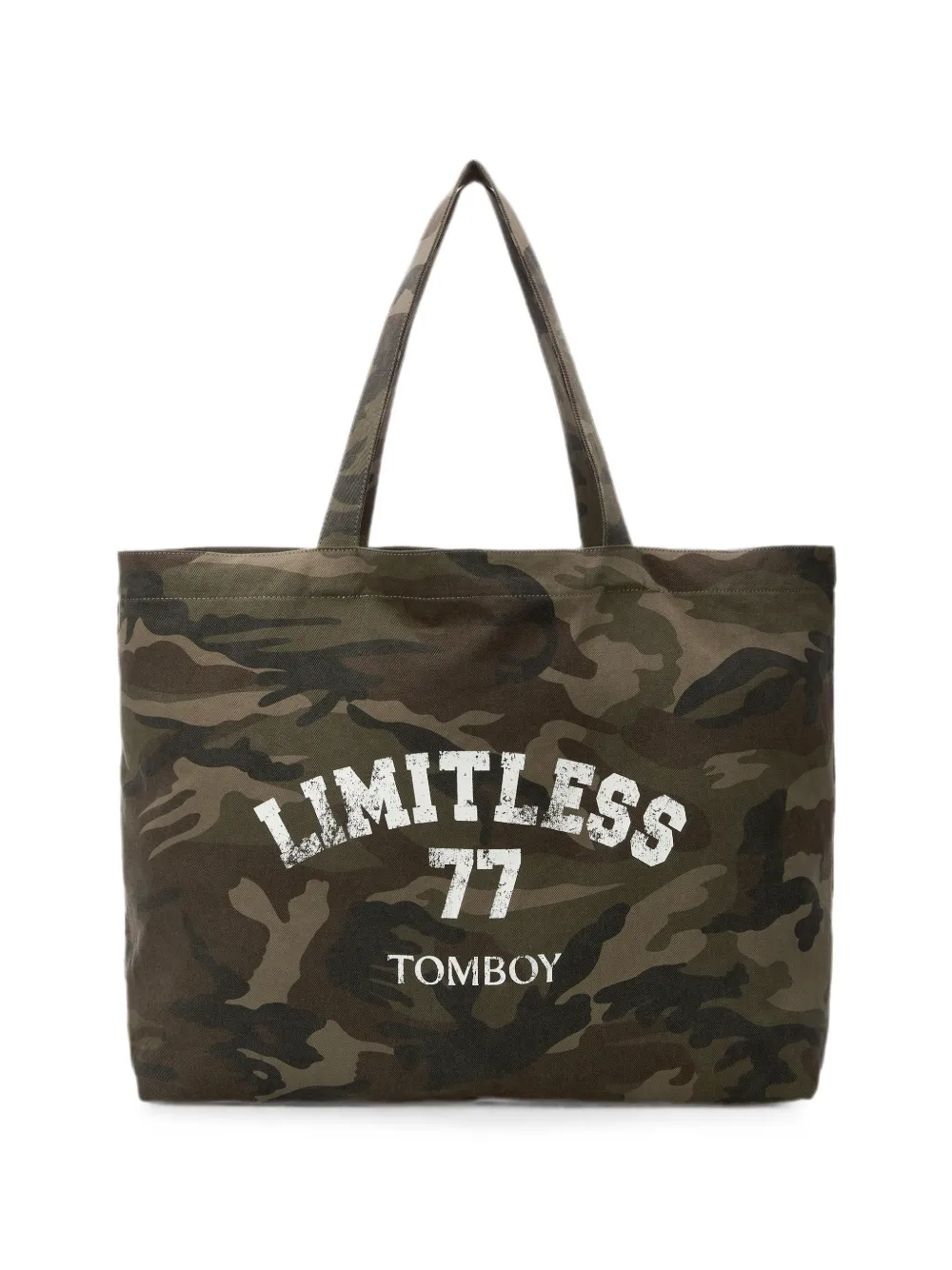 TOMBOY camouflage-print cotton tote bag - Grün
