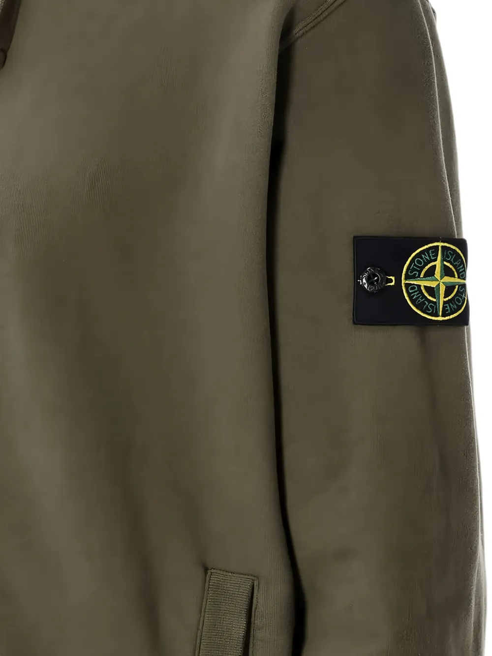 Stone Island Hoodie met logopatch Groen