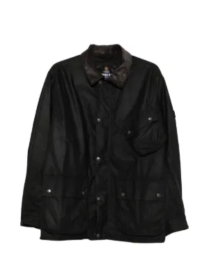 Barbour Transport Waxed Cotton Jacket | Black | FARFETCH