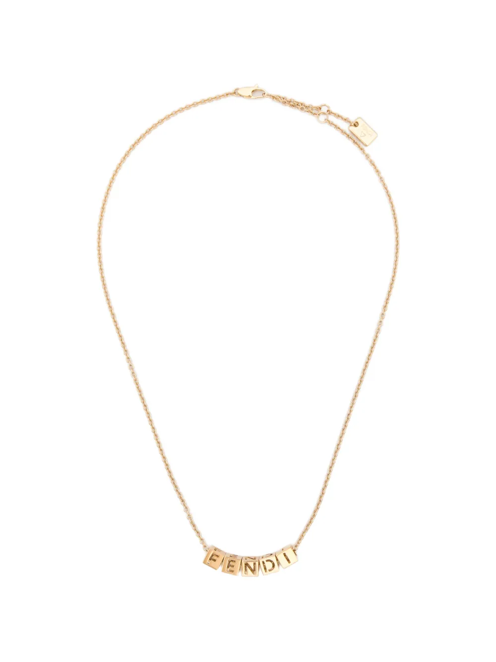 FENDI logo-dice pendant necklace - Oro