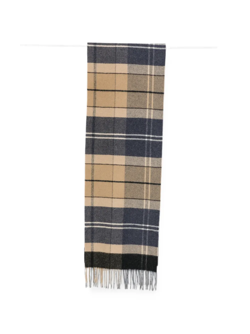 Barbour Inverness Tartan fringed-edge scarf - Nude