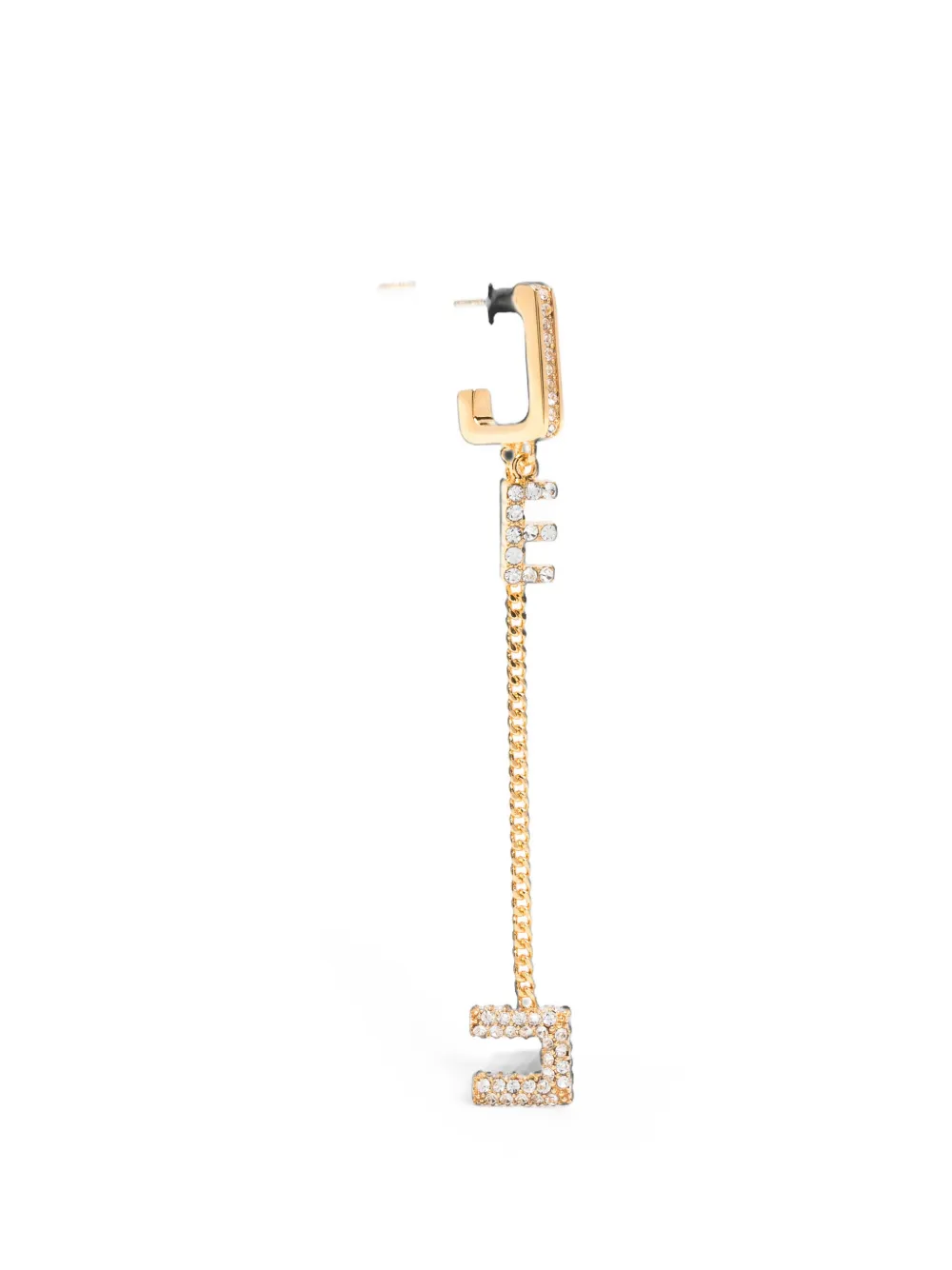 Elisabetta Franchi crystal-embellished drop earrings - Oro