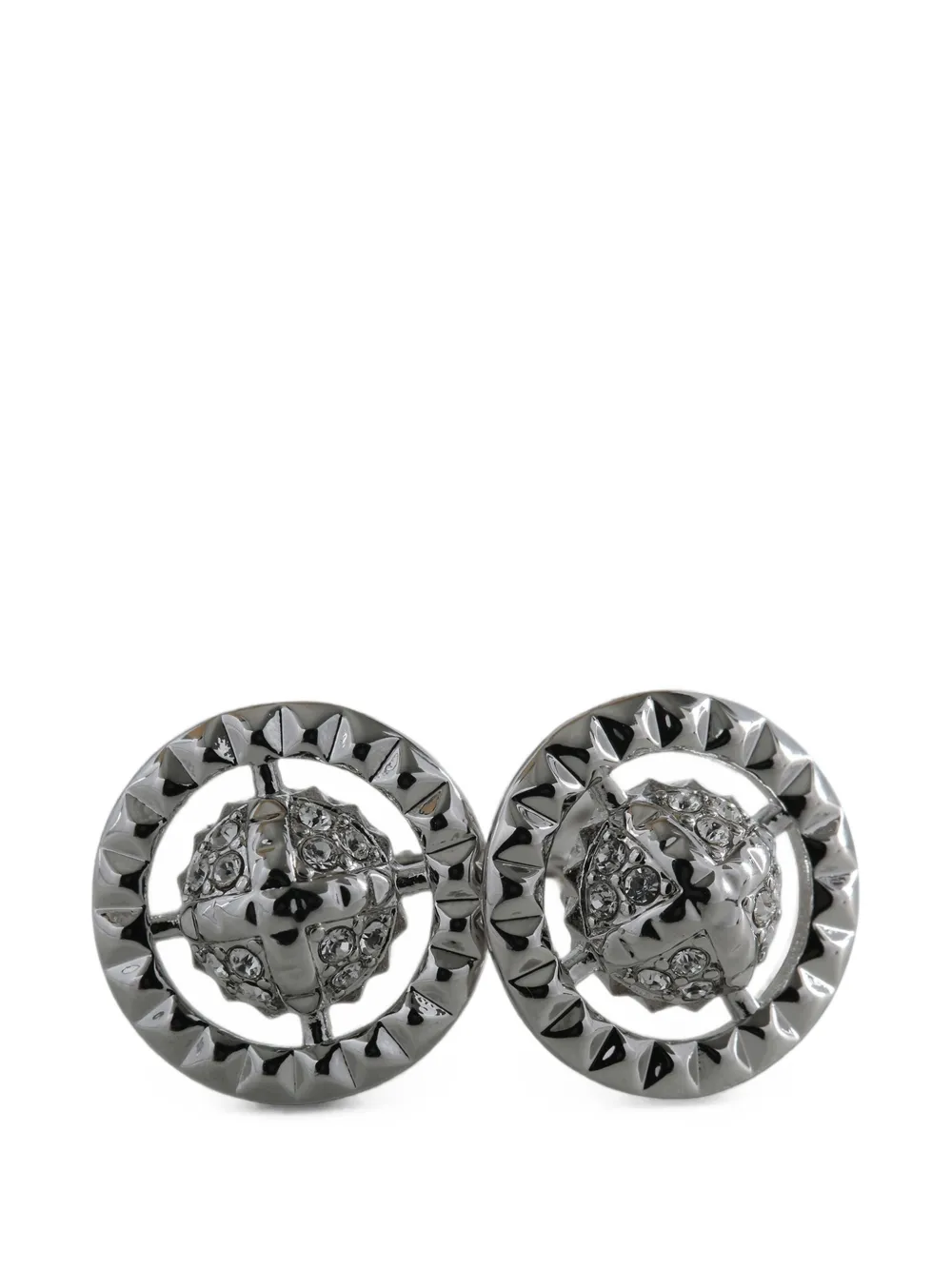 Vivienne Westwood Orecchini Orb con cristalli - Argento