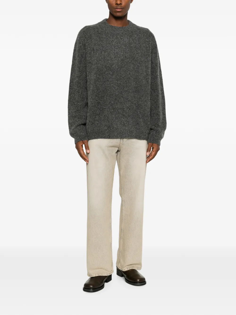 A.P.C. Trui met ronde hals en lange mouwen Grijs