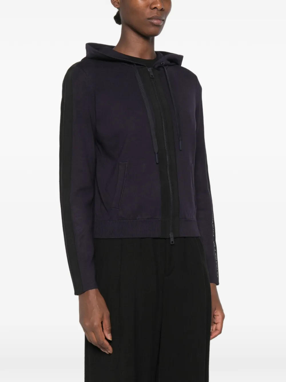 Elisabetta Franchi Hoodie met trekkoord Blauw