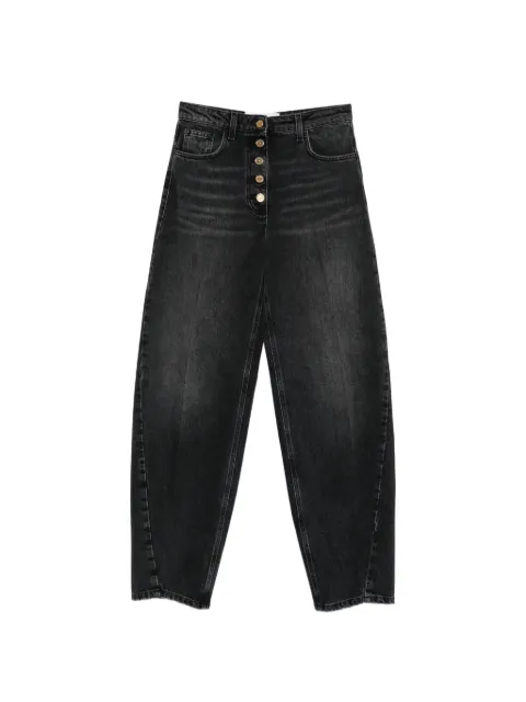 Elisabetta Franchi button-up faded-effect jeans