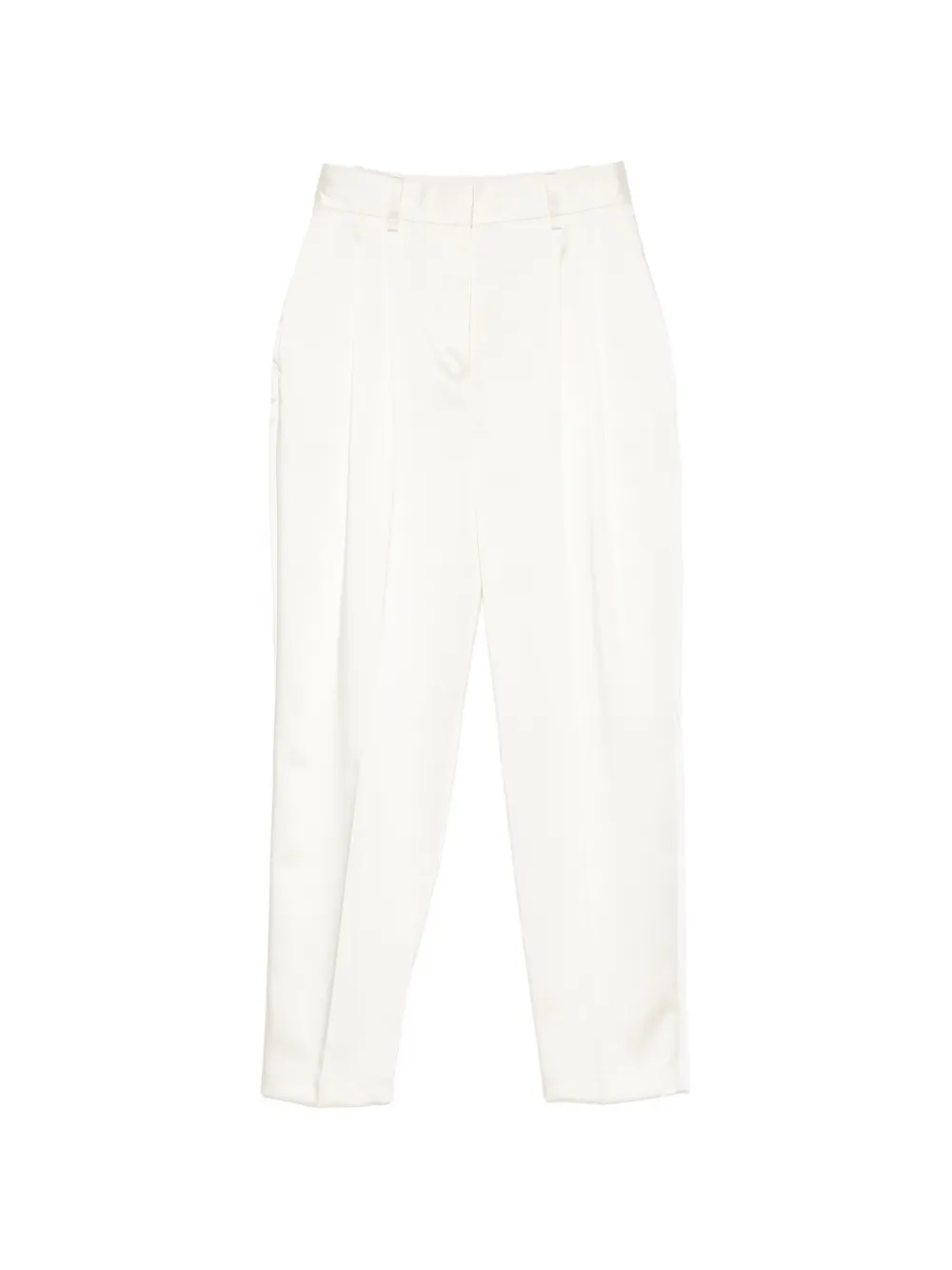 Elisabetta Franchi satin-finish pleated trousers - Nude