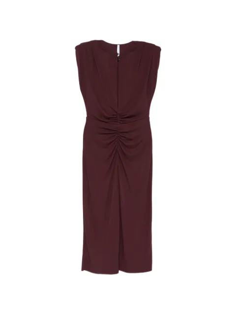 IMPERIAL ruched keyhole-detail dress