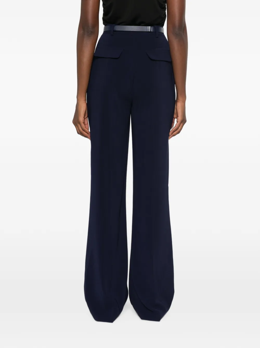 Elisabetta Franchi belted wide-leg trousers Blauw