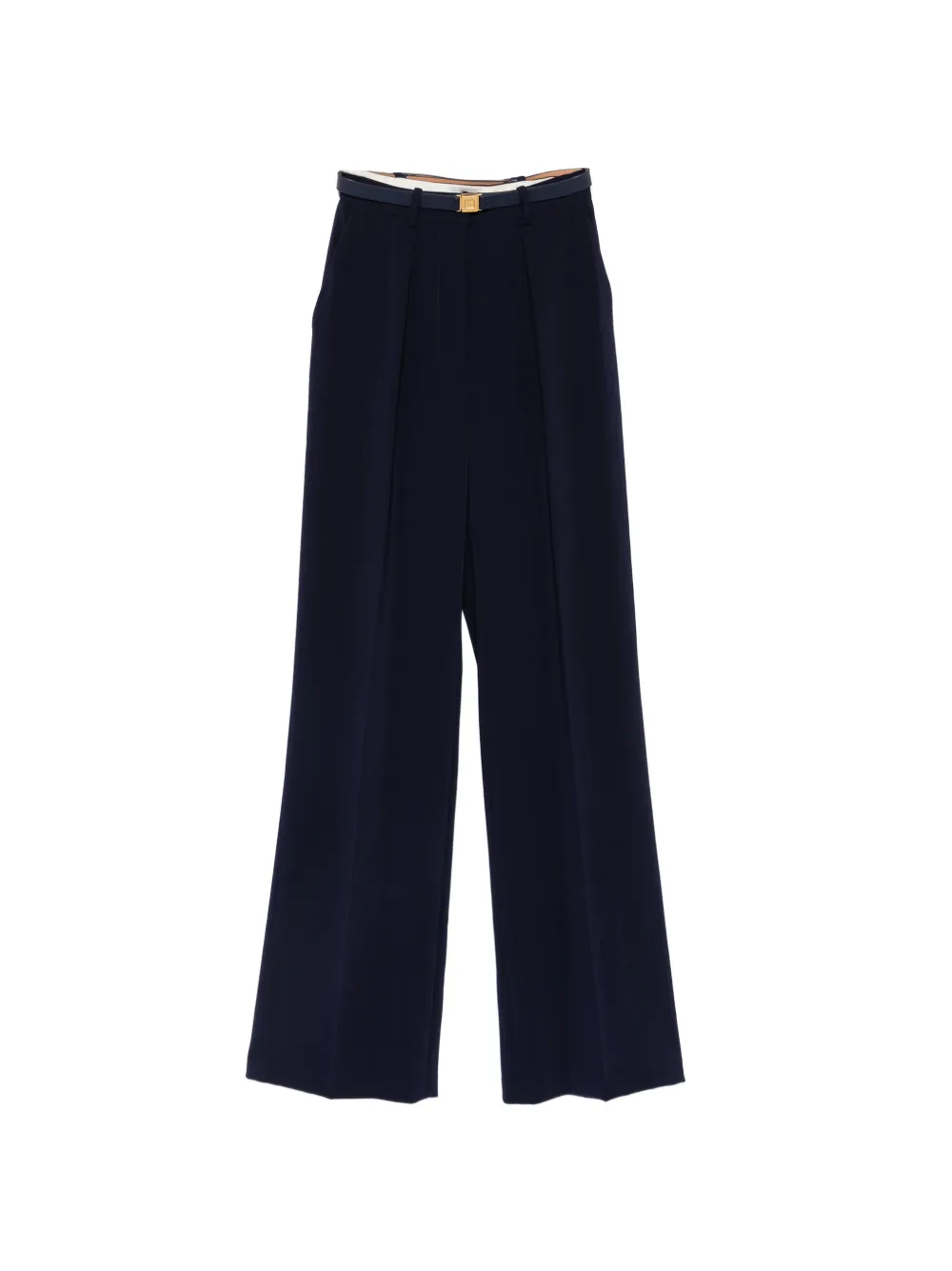 Elisabetta Franchi belted wide-leg trousers Blauw