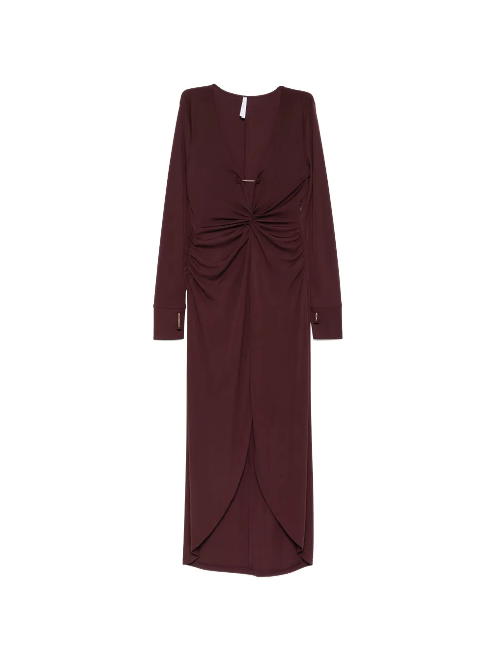 IMPERIAL twist-detail V-neck dress