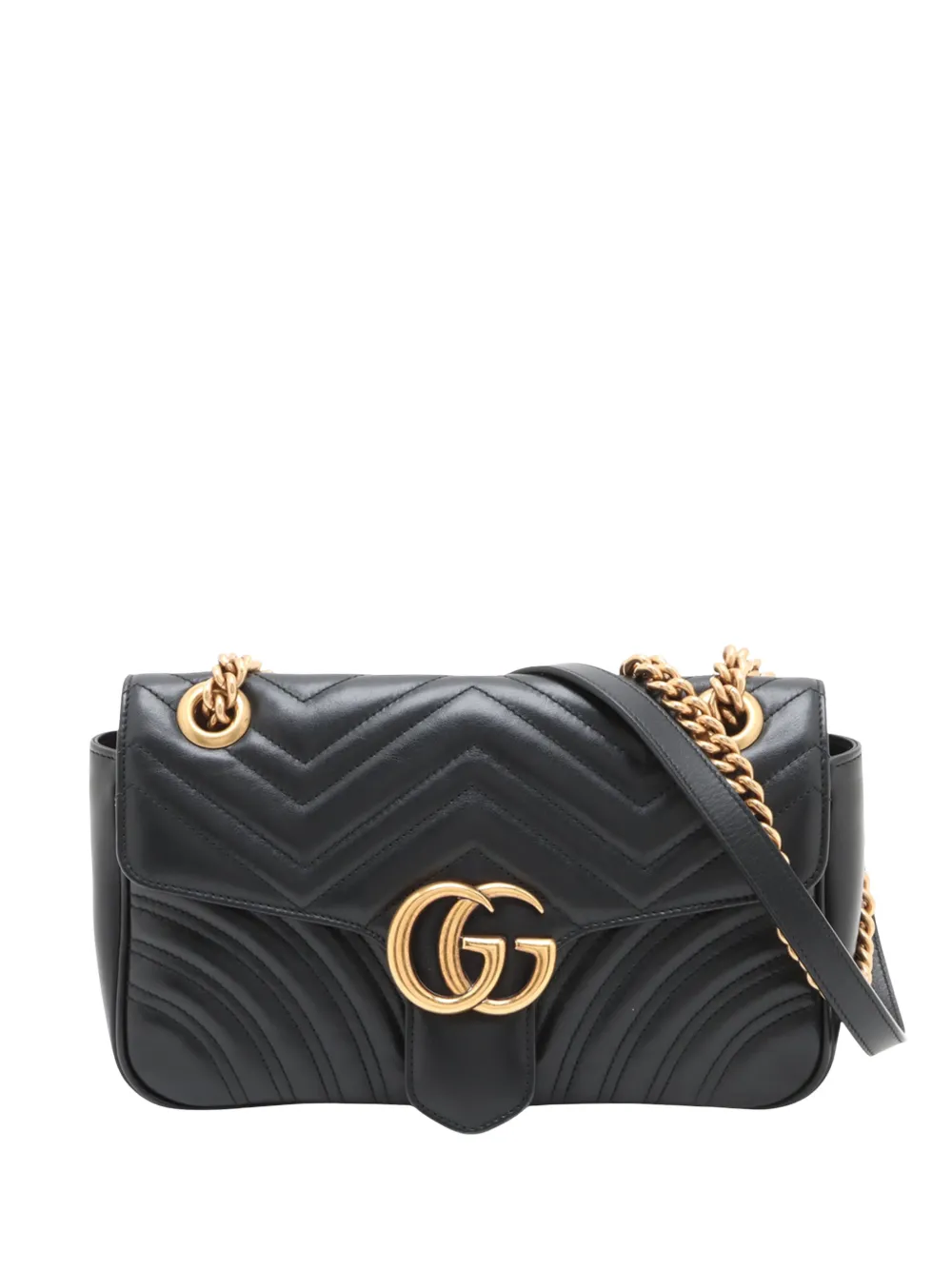 Gucci Pre-Owned 2016-2026 Medium GG Marmont Matelasse Calfskin shoulder bag - Schwarz