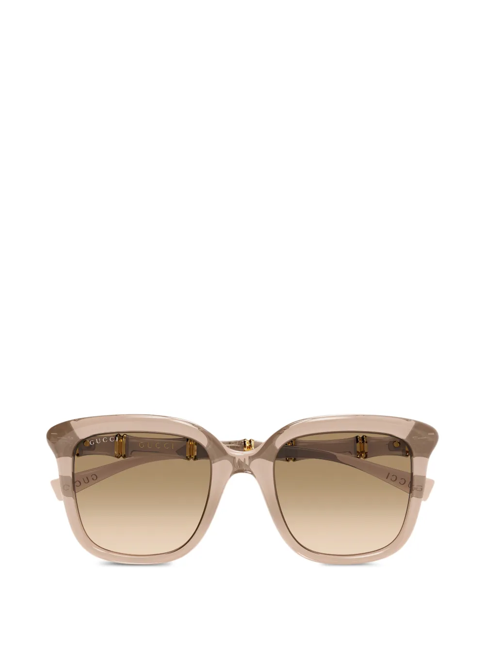 Gucci Eyewear Occhiali da sole squadrati effetto bambù - Toni neutri
