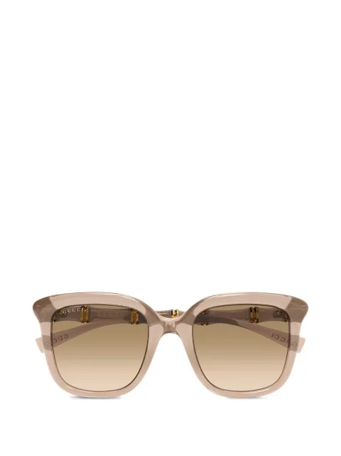 Gucci Eyewear Bamboo-effect square-frame sunglasses