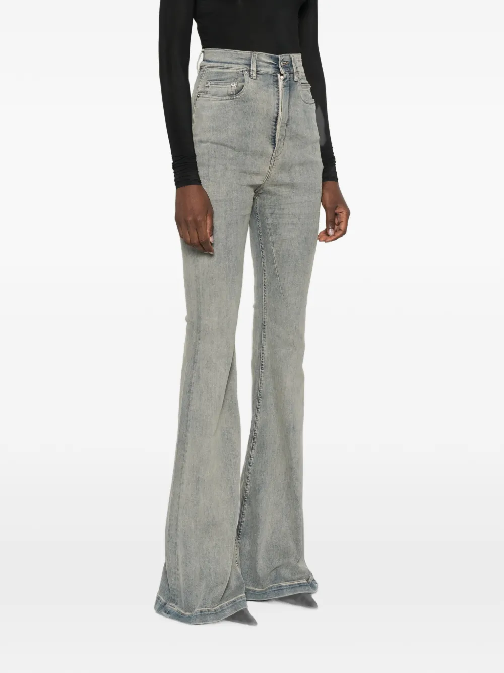 Rick Owens DRKSHDW High waist jeans Blauw