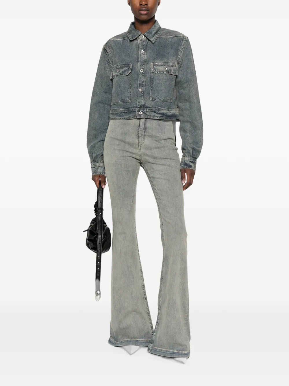 Rick Owens DRKSHDW High waist jeans Blauw