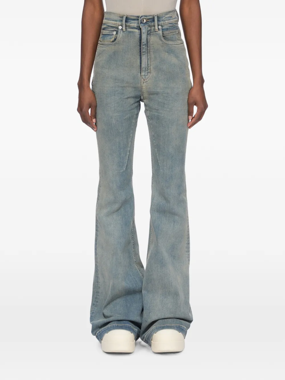 Rick Owens DRKSHDW high-waisted flared jeans - Blau