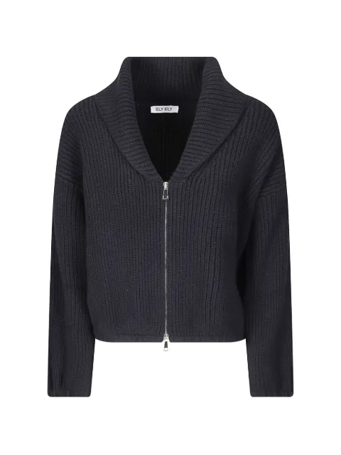 ELY ELY Bettie ribbed-knit zip-up cardigan